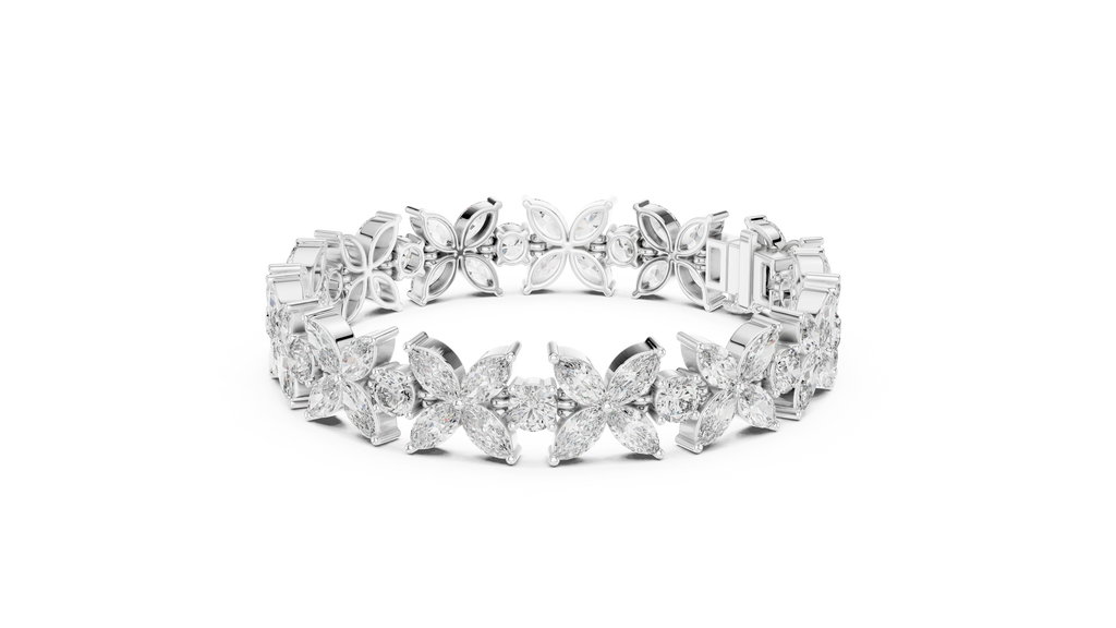 Marquise & Round Diamond Tennis Bracelet