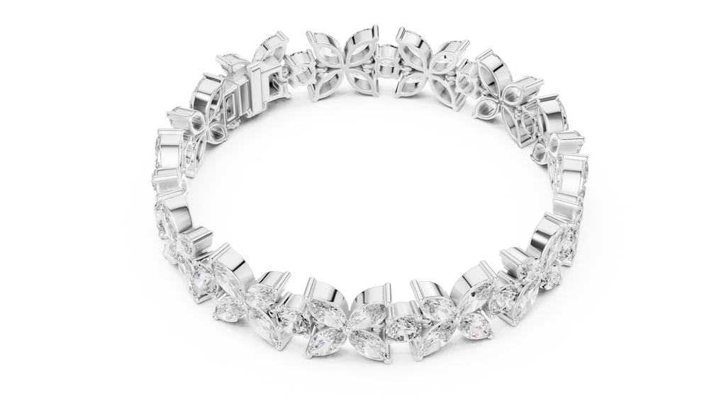 Marquise & Round Diamond Tennis Bracelet