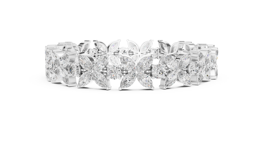 Marquise & Round Diamond Tennis Bracelet