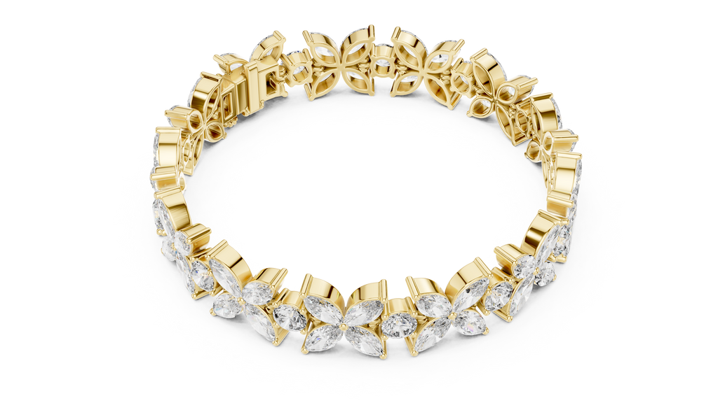 Marquise & Round Diamond Tennis Bracelet