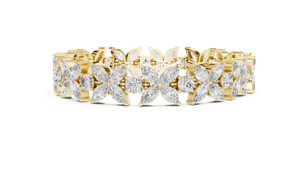 Marquise & Round Diamond Tennis Bracelet