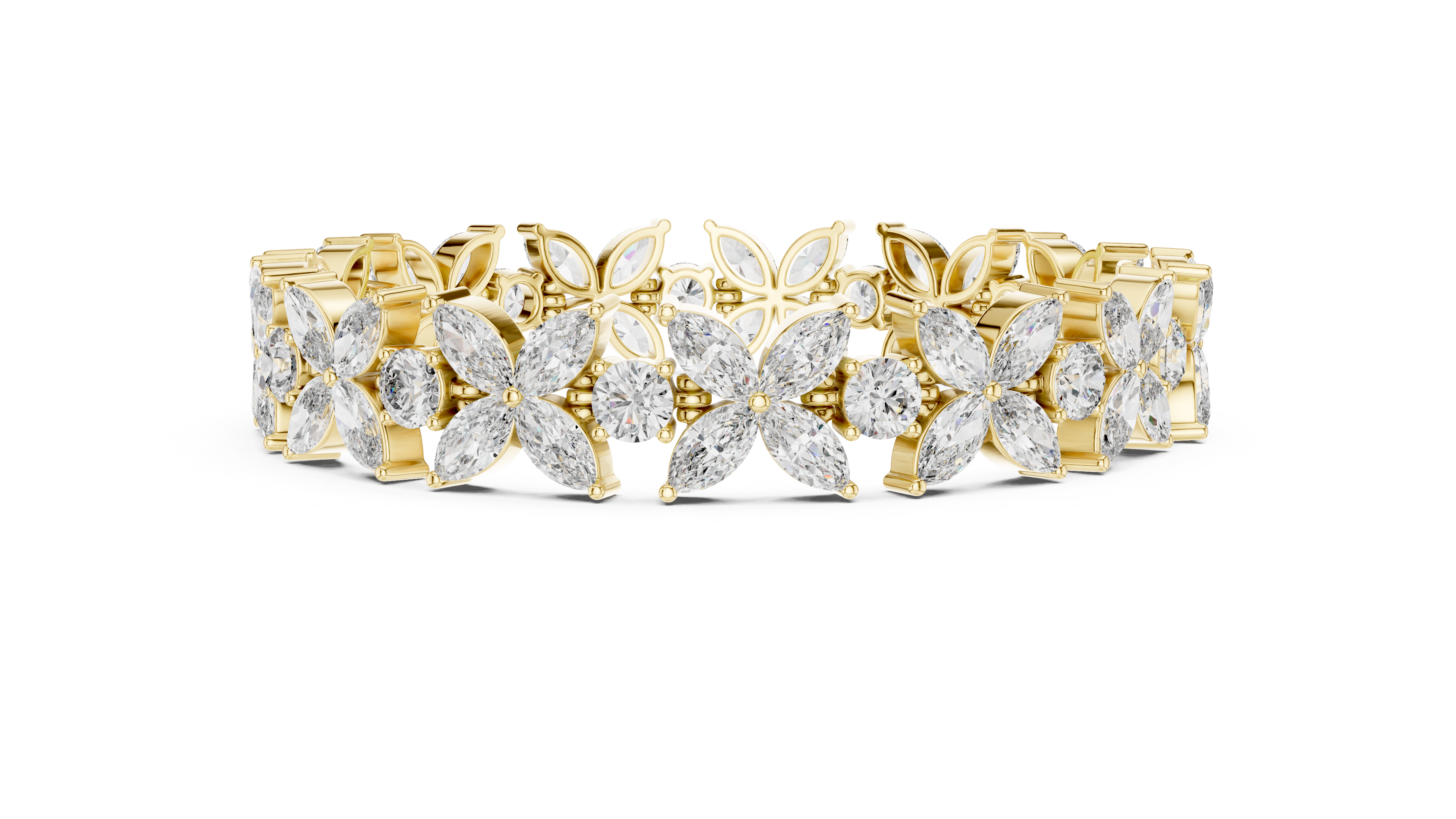 Marquise & Round Diamond Tennis Bracelet