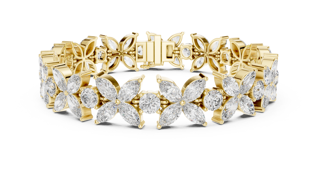 Marquise & Round Diamond Tennis Bracelet