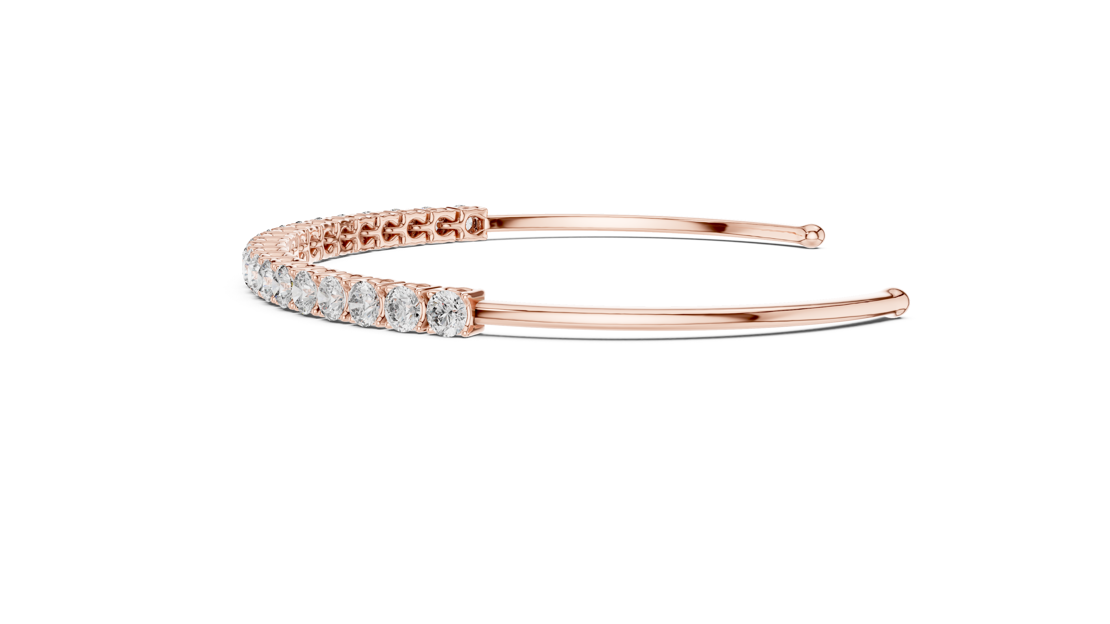 Half Tennis Open Cuff Bracelet Corvexa Jewellery