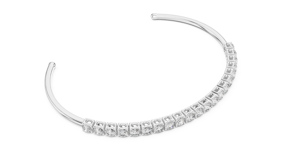 Half Tennis Open Cuff Bracelet Corvexa Jewellery