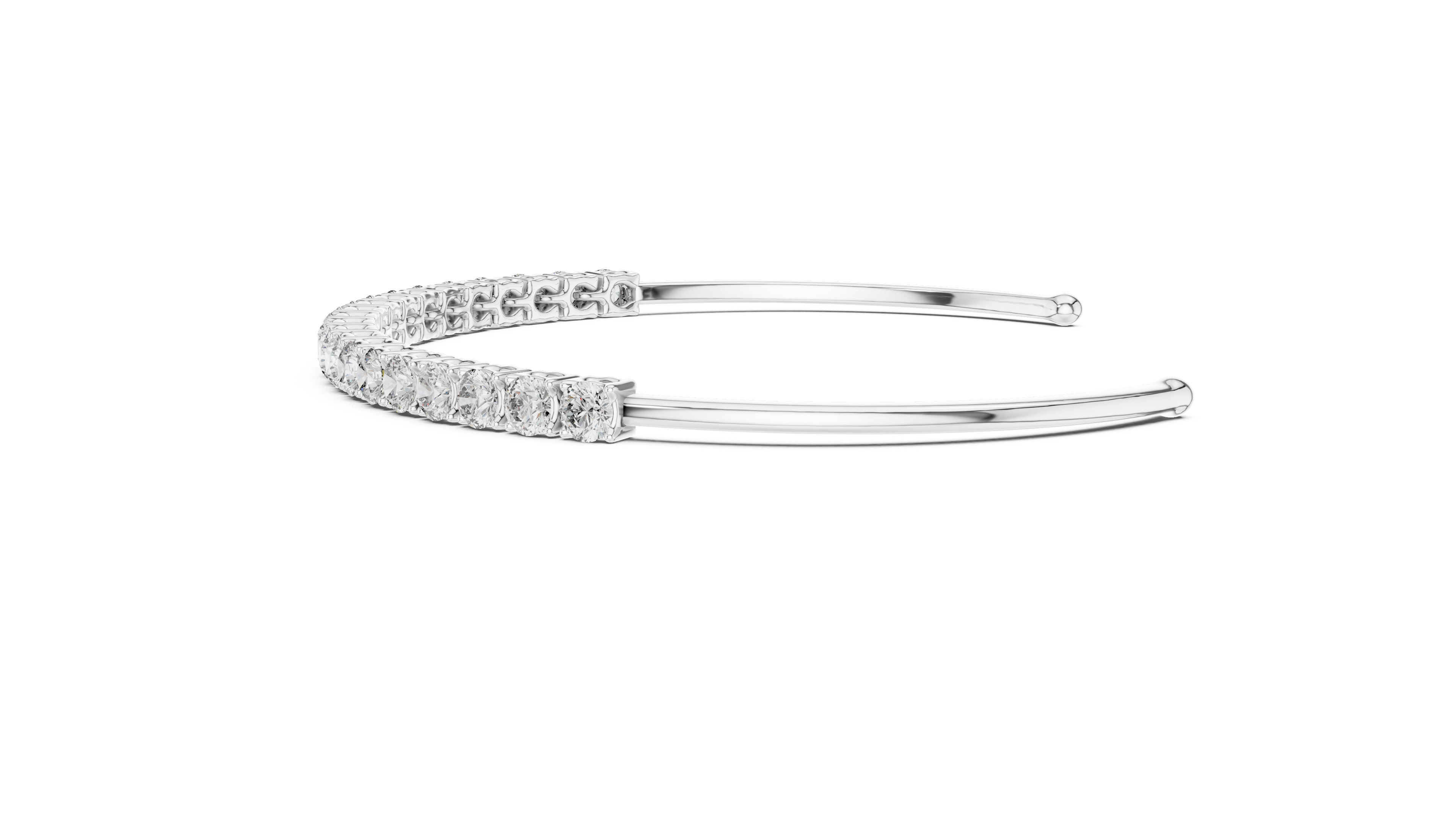 Half Tennis Open Cuff Bracelet Corvexa Jewellery