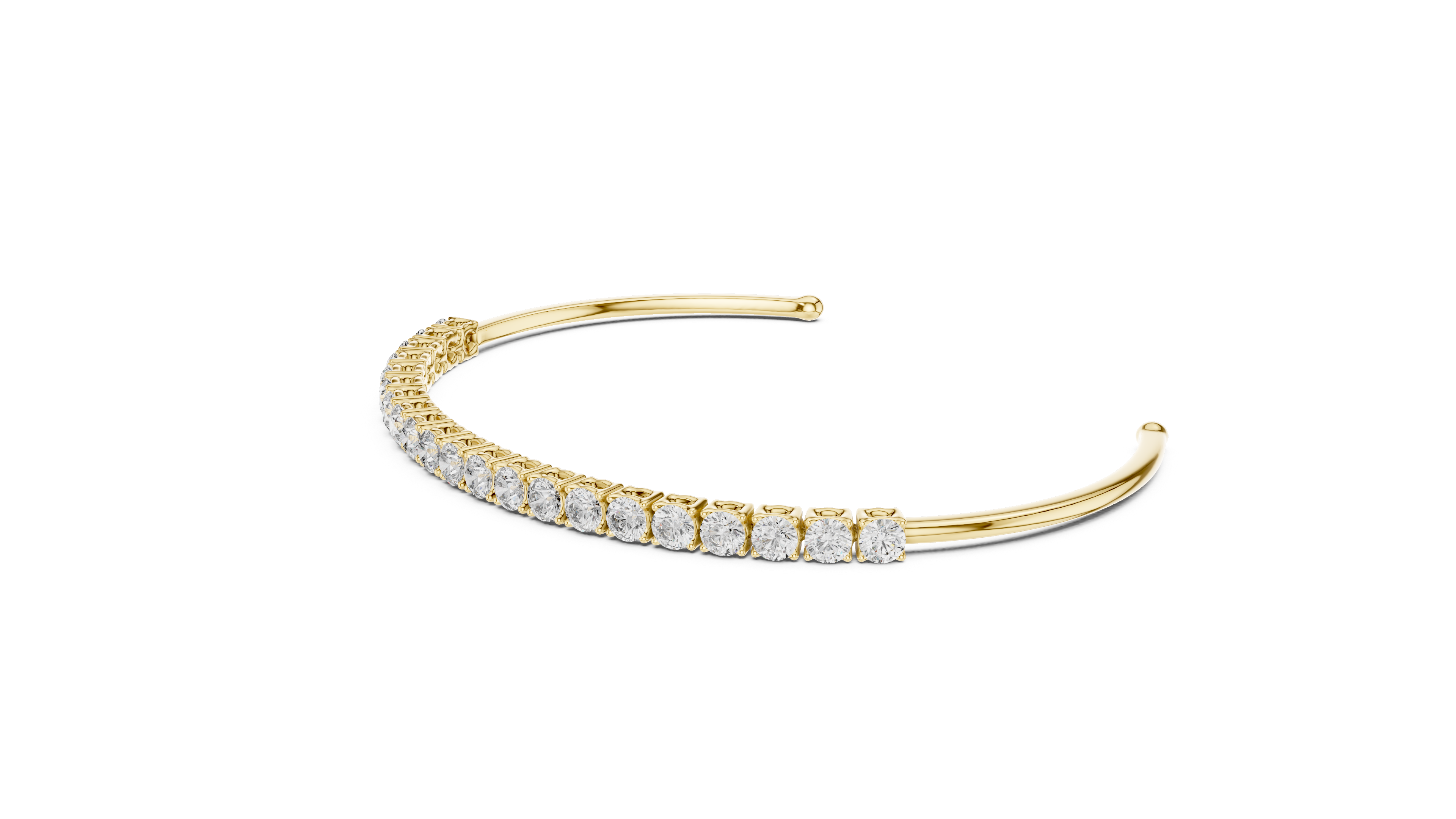 Half Tennis Open Cuff Bracelet Corvexa Jewellery