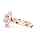 Floral Halo Diamond Ring