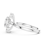 Floral Halo Diamond Ring