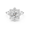 Floral Halo Diamond Ring
