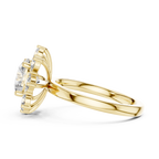 Floral Halo Diamond Ring