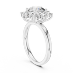 Floral Halo Diamond Ring