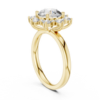 Floral Halo Diamond Ring