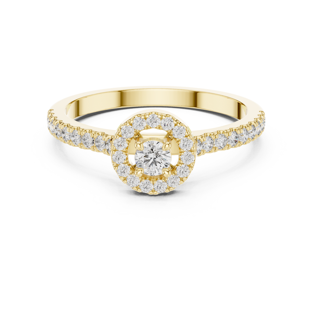 Round Halo Diamond Engagement Ring