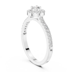 Round Halo Diamond Engagement Ring