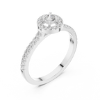Round Halo Diamond Engagement Ring
