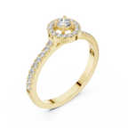 Round Halo Diamond Engagement Ring