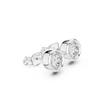 Round Bezel Lab Grown Diamond Stud Earrings Corvexa Jewellery