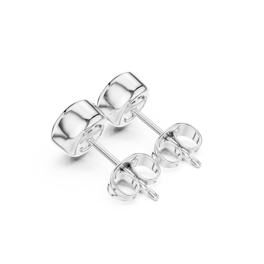 Round Bezel Lab Grown Diamond Stud Earrings Corvexa Jewellery