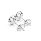 Round Bezel Lab Grown Diamond Stud Earrings Corvexa Jewellery