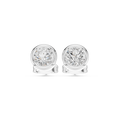 Round Bezel Lab Grown Diamond Stud Earrings Corvexa Jewellery