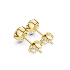 Round Bezel Lab Grown Diamond Stud Earrings Corvexa Jewellery