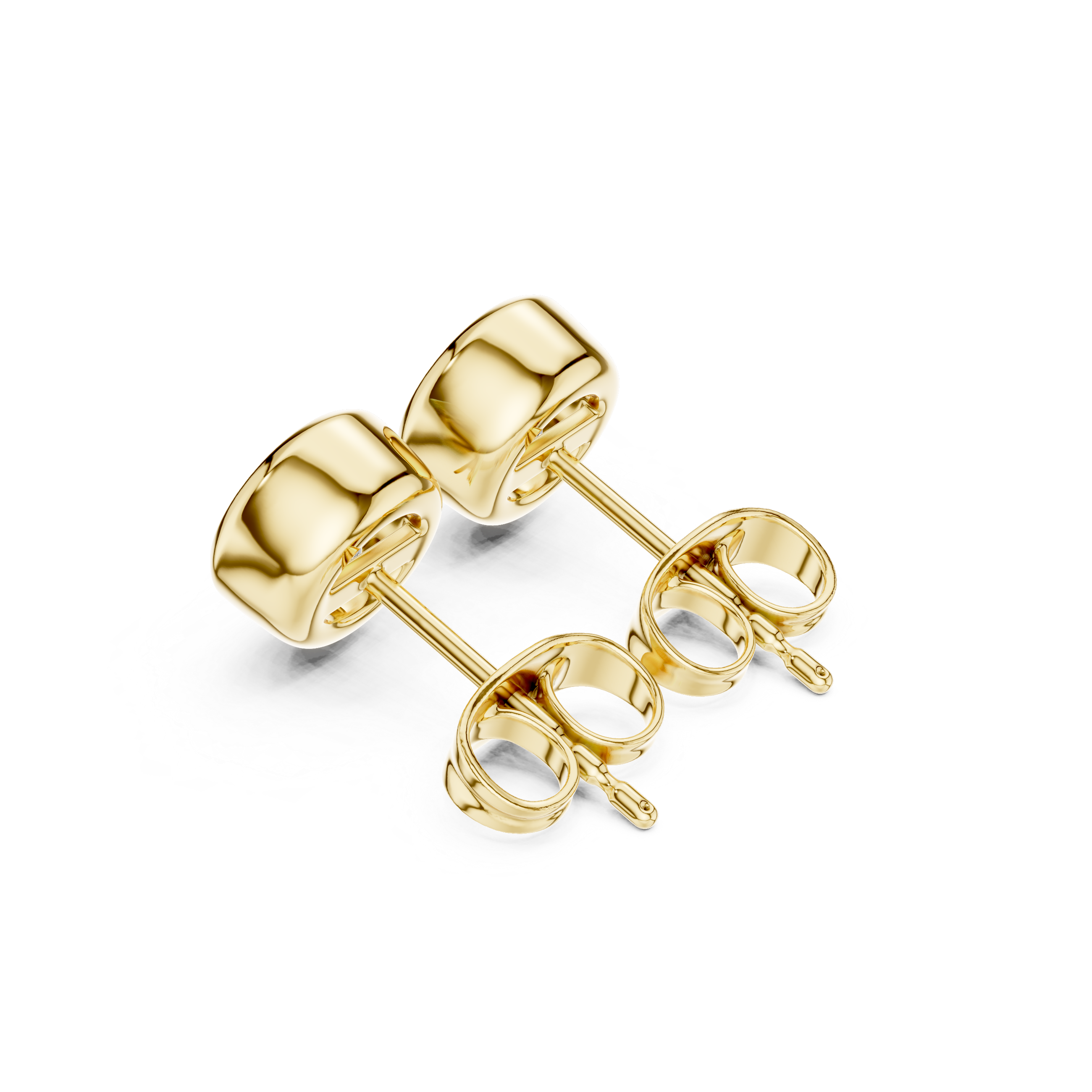 Round Bezel Lab Grown Diamond Stud Earrings Corvexa Jewellery