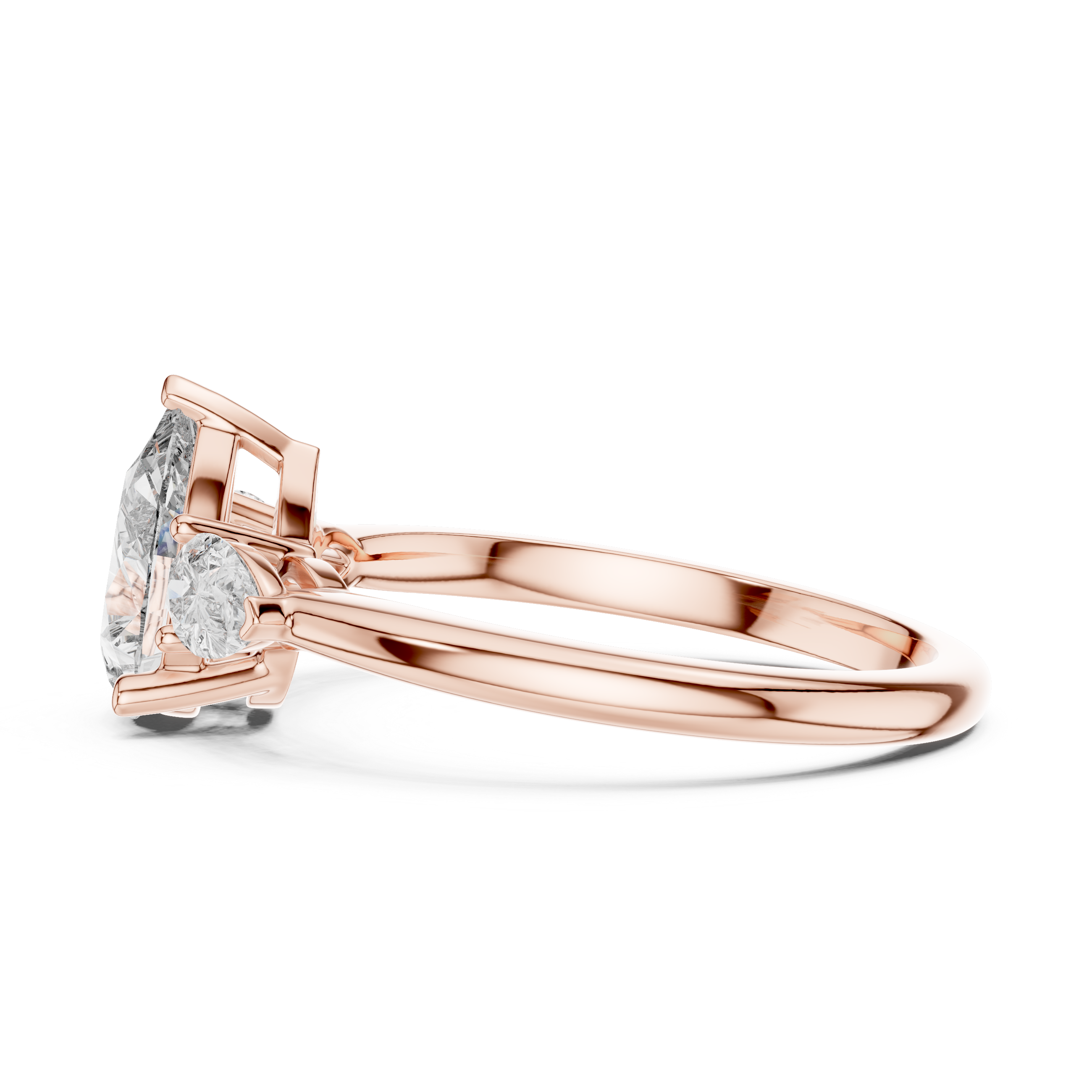 Pear Cut Three Stone Diamond Ring