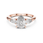 Pear Cut Three Stone Diamond Ring