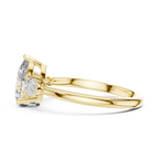 Pear Cut Three Stone Diamond Ring