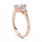 Pear Cut Three Stone Diamond Ring