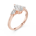 Pear Cut Three Stone Diamond Ring