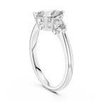 Pear Cut Three Stone Diamond Ring