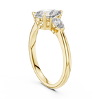 Pear Cut Three Stone Diamond Ring