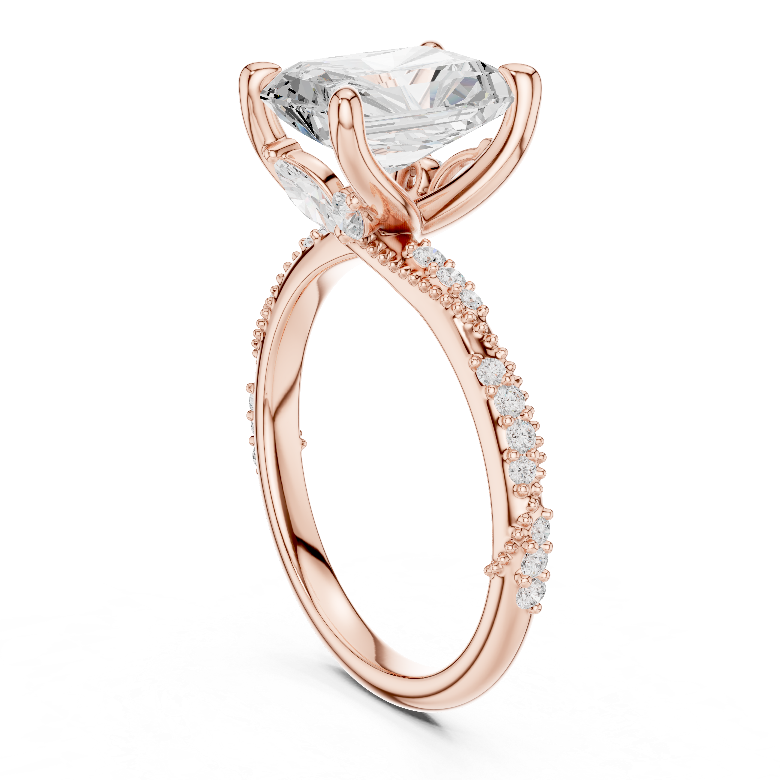 Radiant Cut Diamond Engagement Ring
