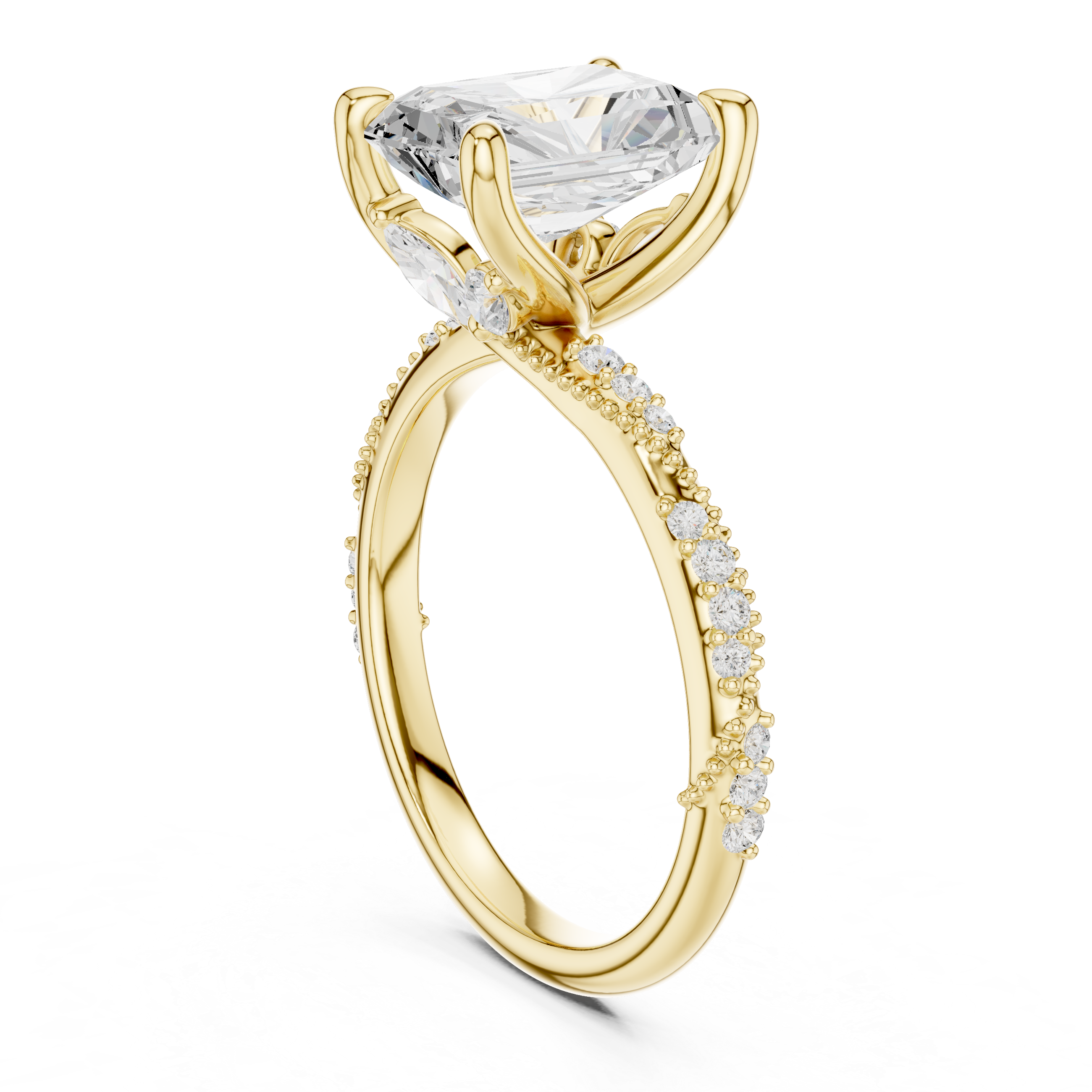 Radiant Cut Diamond Engagement Ring