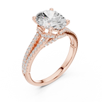 Oval Cut Diamond Split Shank Engagement Ring