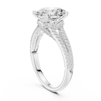 Oval Cut Diamond Split Shank Engagement Ring