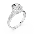 Oval Cut Diamond Split Shank Engagement Ring