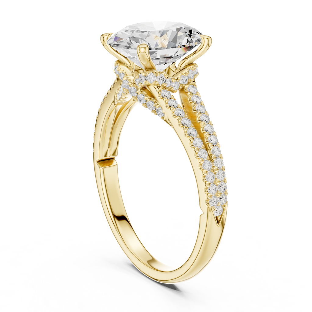 Oval Cut Diamond Split Shank Engagement Ring