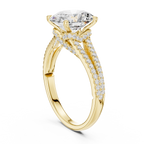 Oval Cut Diamond Split Shank Engagement Ring