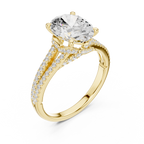 Oval Cut Diamond Split Shank Engagement Ring