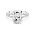 Oval Cut Diamond Split Shank Engagement Ring