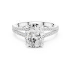 Oval Cut Diamond Split Shank Engagement Ring
