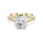 Oval Cut Diamond Split Shank Engagement Ring