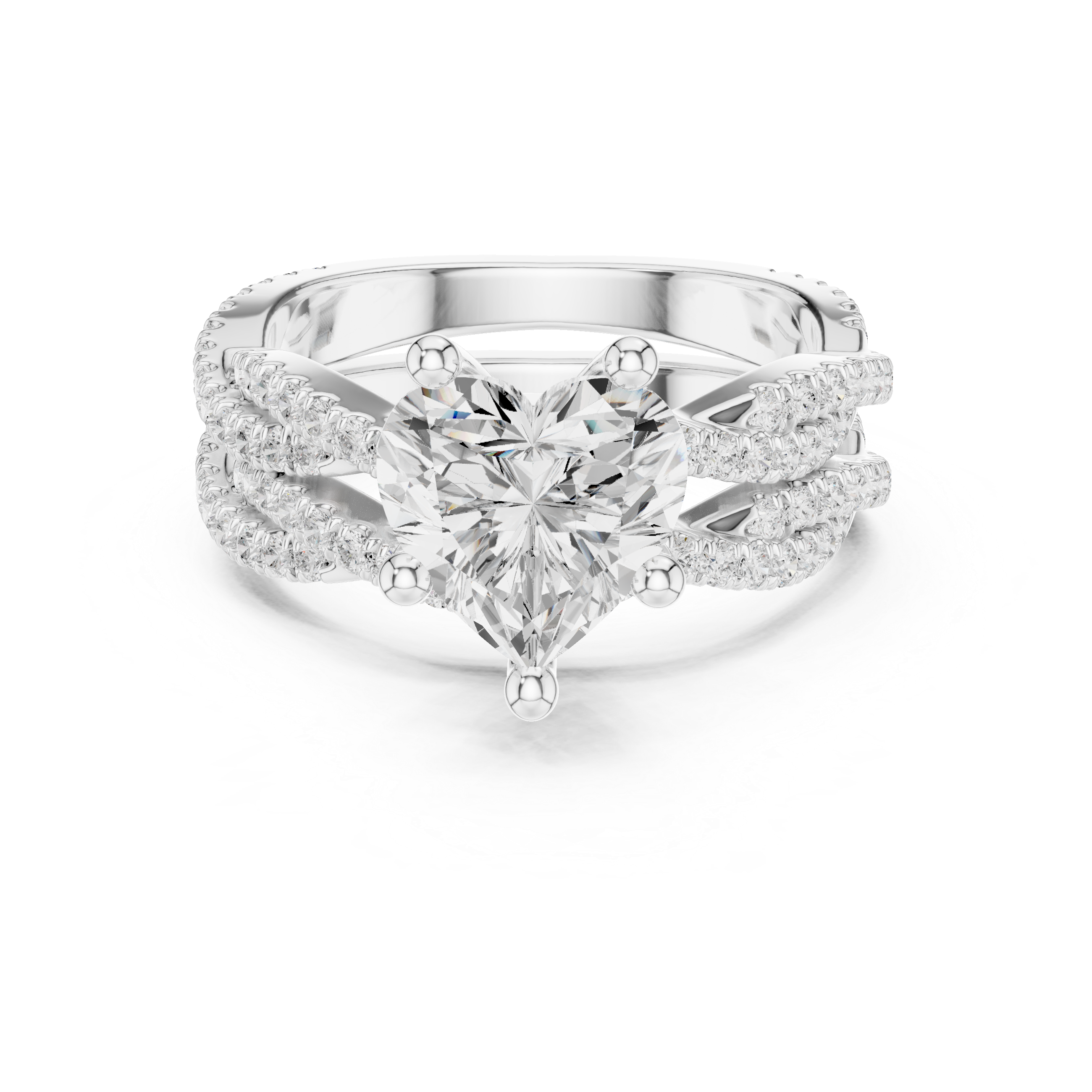 Heart Shape Diamond Engagement Ring