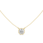 Round Bezel Solitaire Diamond Pendant Corvexa Jewellery