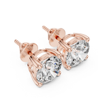 Round Diamond Stud Earrings
