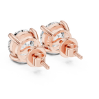Round Diamond Stud Earrings