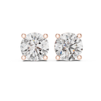 Round Diamond Stud Earrings